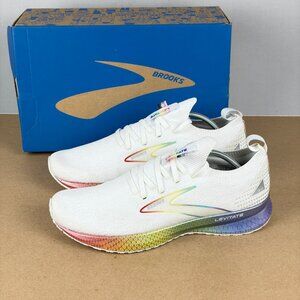Brooks Levitate Stealthfit 5 Athletic Running Shoes Womens 10 White Rainbow